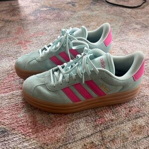 Adidas Women's Mint and Pink Sneakers